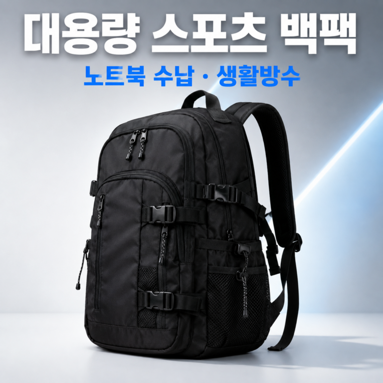 이지고 Mpack 대용량 스포츠 백팩 18인치 노트북 수납 남녀공용 학생 직장인 생활방수 가방
